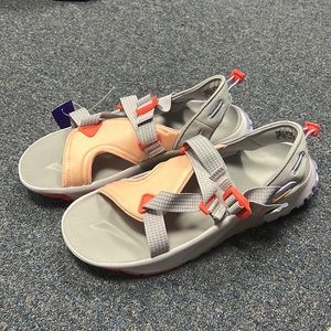 Nike Women's Sandals - Gray and Orange